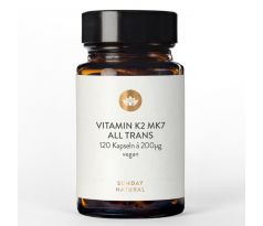 Vitamín K2 MK7 200 µg ALL TRANS 120 kapsúl