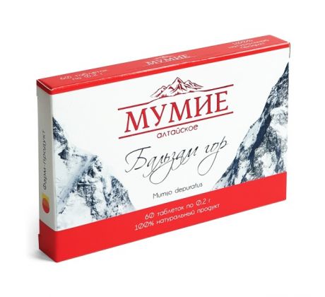 Altajské čierne mumio 200 mg 60 tabliet