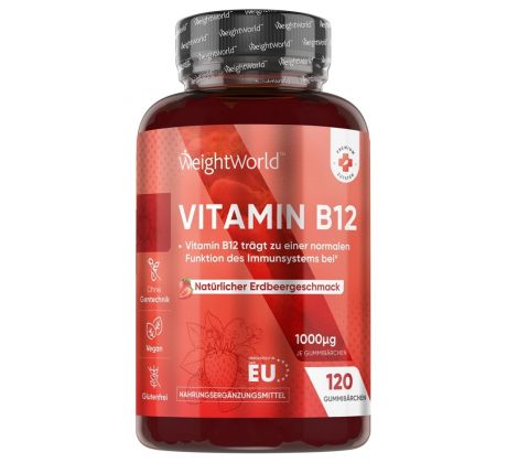 Vitamín B12 1000 mcg 120 gumových cukríkov