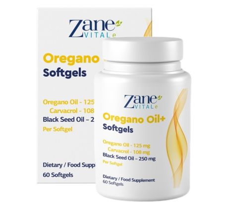 Oreganový olej s olejom z Čiernej rasce 60 softgélových kapsúl